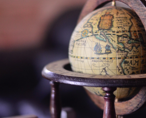 Globe showing global locations where South African rotational workers are based for tax purposes
